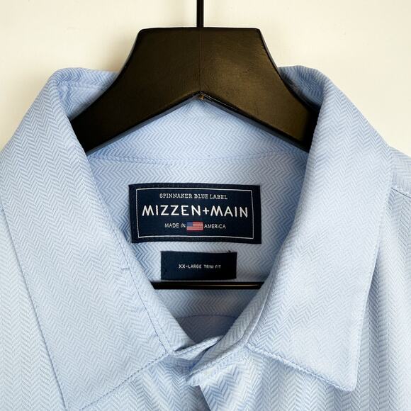 Mizzen+Main Spinnaker Blue Label Trim Fit Button Up Shirt - 2XL XXL - Picture 4 of 8
